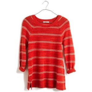 Madewell red striped sweater